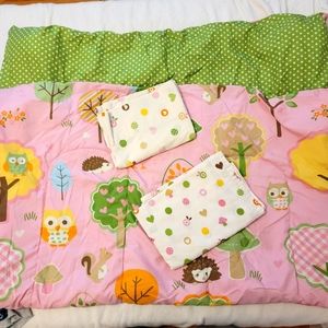 Girls Woodland Toddler Bedding Set